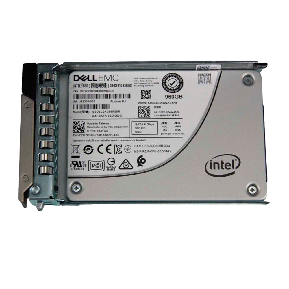 DISCO DURO PARA SERVIDOR DELL 960GB SATA 2.5" 6Gb/s MU SSD SFF